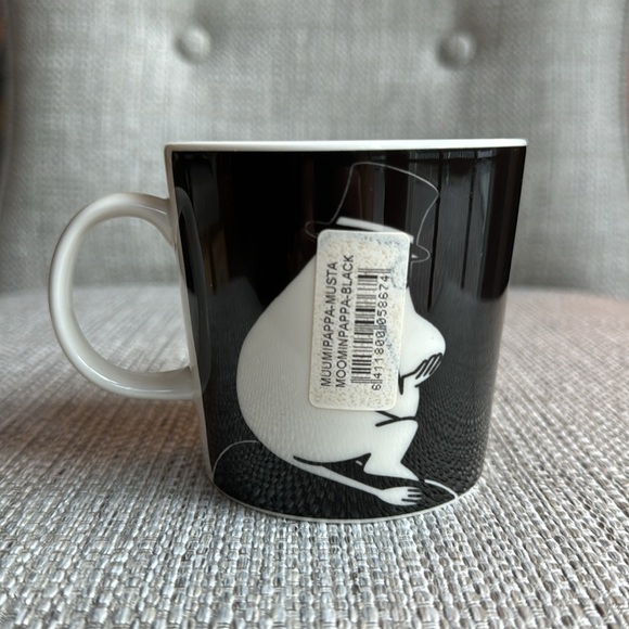 Vintage Arabia Finland Moomin Characters Mug "Muumipappa-Musta Momminpappa-Blk” - Picture 3 of 9